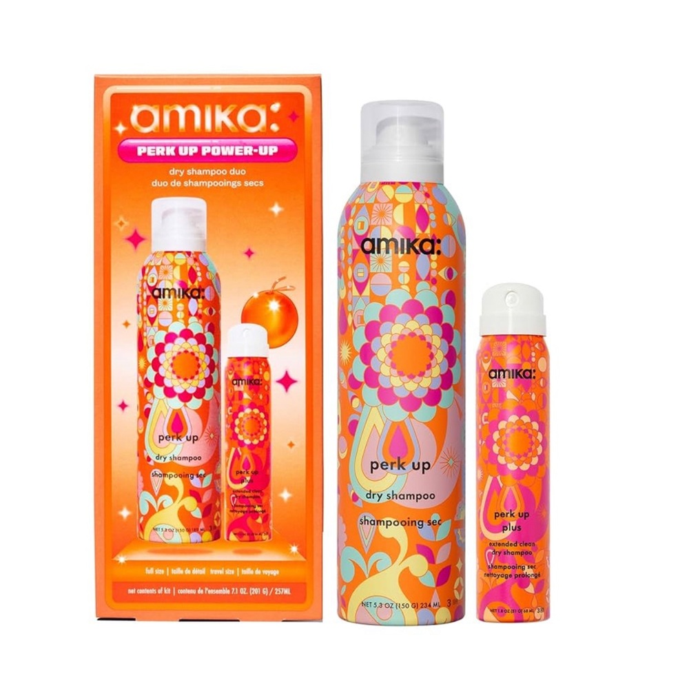 Amika Perk Up Dry Shampoo Duo Full Size Volumizing Oil Absorbing Set
